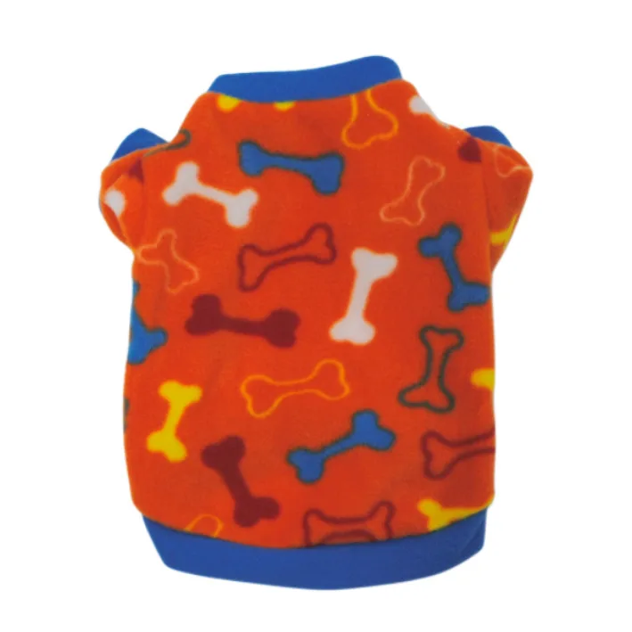 Warm Fleece Pet Dog Clothes Cute Skull Printed Coat Puppy Shirt Jacket French Bulldog Pullover Camouflage