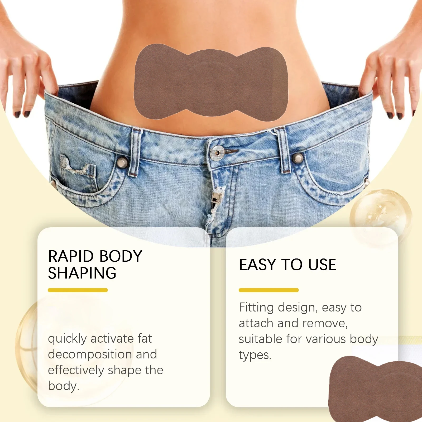 12/60pcs Body Shaping Patches Fast Burning Fat Lymphatic Patches Improve Stomach Belly Stickers for Female Male Reduce Swelling