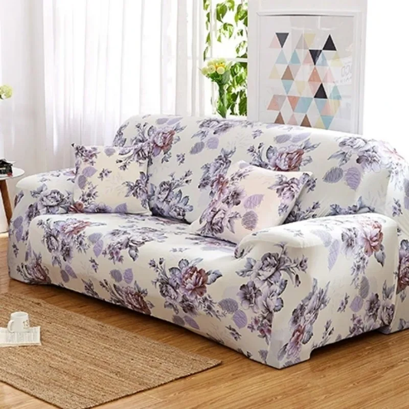 Big Flower Sofa Cover Printed Couch Cover Polyester Bench Covers Elastic Stretchy Furniture Slipcovers for Christmas Home Decor 4
