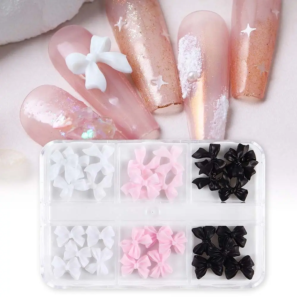 

Bow Nail Charms Resin Rhinestone Nail Art Decoration DIY Nail Supplies Manicure Accessories