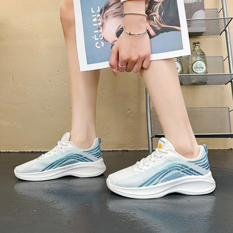 

Women Sneakers Spring Autumn Running Shoes Student Sports Breathable Mesh Trainers Woman Tennis Shoes Ladies Femme Compensées