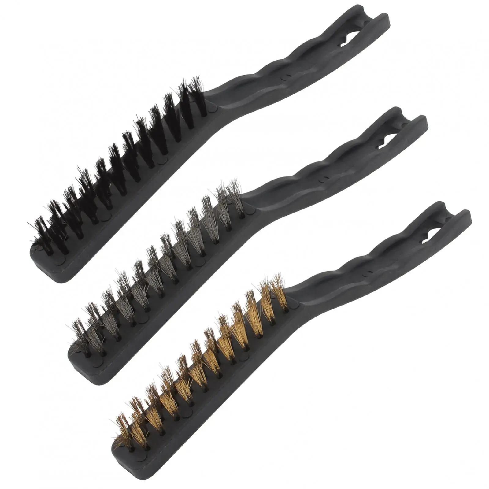 Afunta Lot De 15 Brosses étalliques Avec Poignée Incurvée En Acier