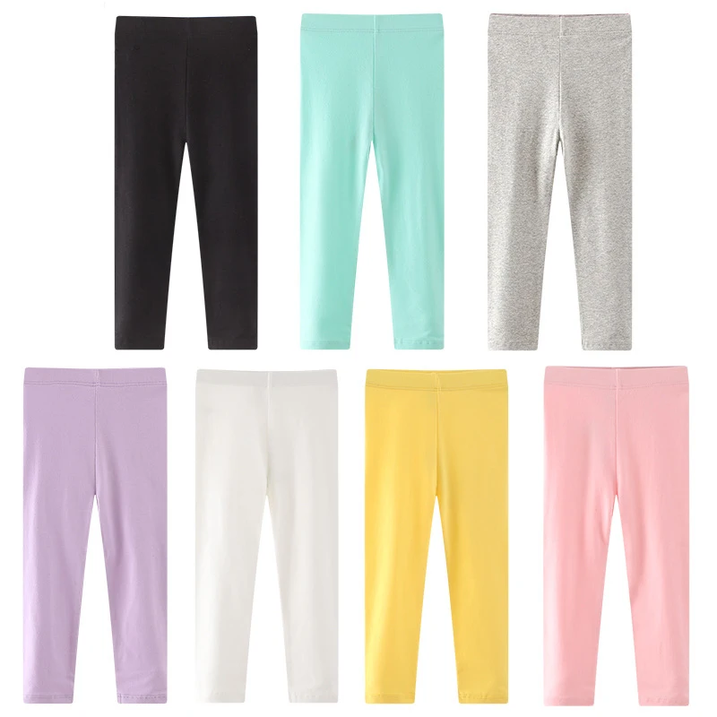 

Little maven 2023 Baby Girls Leggings Cotton Solid Color Light Casual Clothes Autumn Lovely and Comfort for Kids 2-7 year