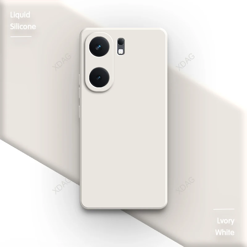Luxury Soft Square Liquid Silicone Phone Case with Camera Protection