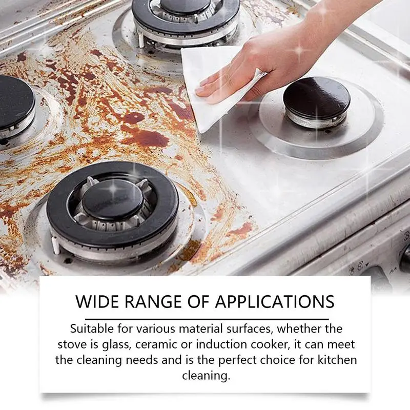 Cleaner Kit For Kitchen Non-Scratch Cleaning Kit Glass Cooktop Cleaner Non-Abrasive Ceramic Kitchen Degreaser Stove Polish For