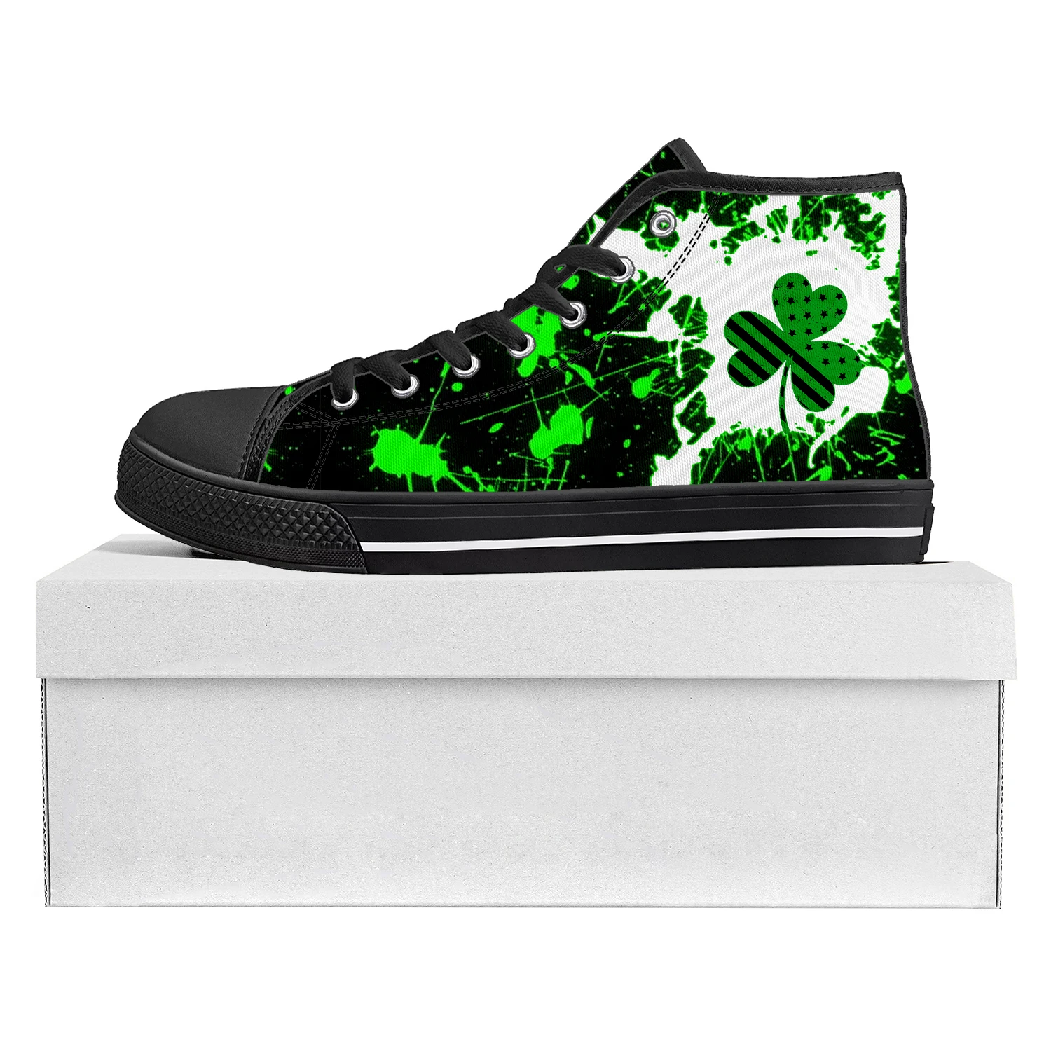 Lucky Shamrock High Top High Quality Sneakers St Patricks Day Mens Womens Teenager Canvas Sneaker Custom Shoe Couple Shoes