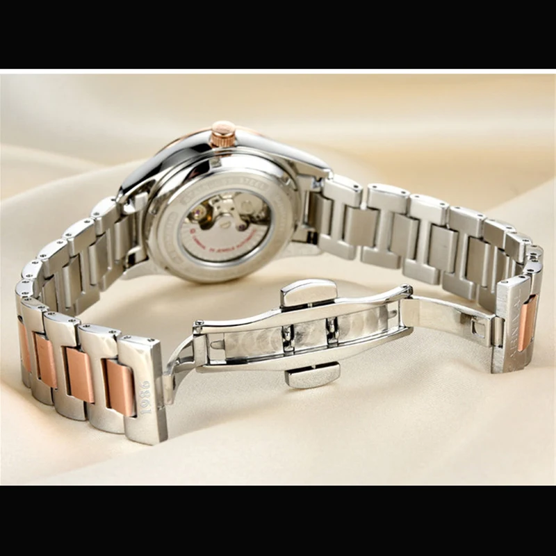 CARNIVAL Luxus Automatische Mechanische Frauen Uhren Mode Diamant Damen Starry Sky Uhr Wasserdichte Weibliche Uhr Für Geschenk_voghion.com