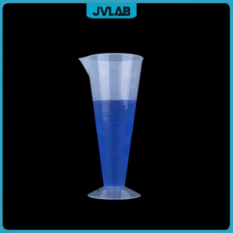 5 pcs/lot 500ml Capacity Clear graduated plastic Conica Measuring cup PP cylinder Plastic Beaker of Laboratory supplies