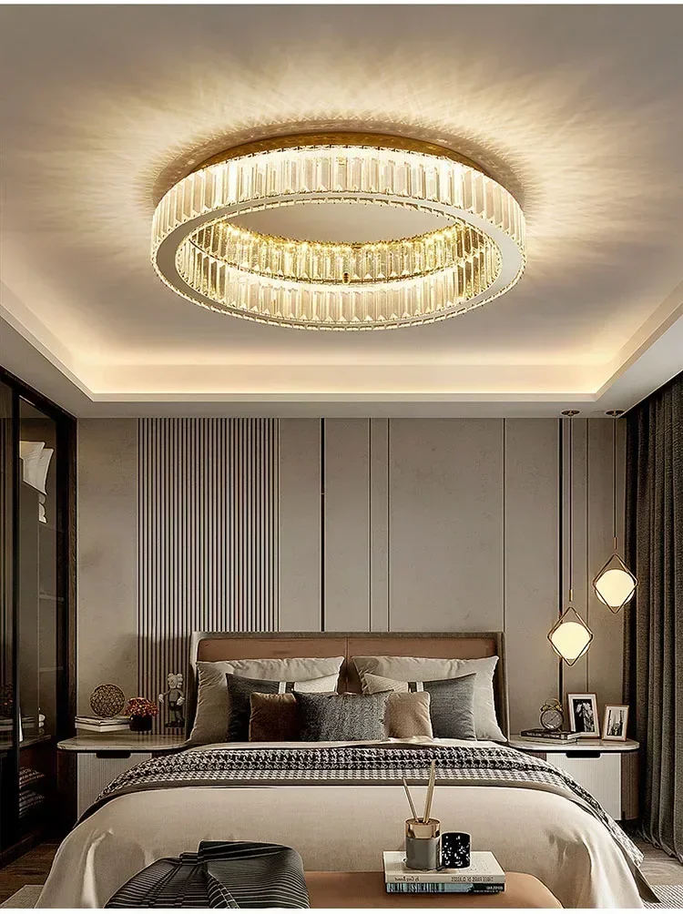 Description Picture 4 of itemNordic LED Crystal Circle Ceiling Lamp Chandeliers Lighting for Living Room Bedroom Home Indoor Decor Lampara techo Luminaire