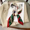 Luxury Print Silk Feeling Square Scarf Women Spring Neck Tie Shawl Wraps Female 70cm Hair Hand Wrist Headkercheif Hijab Bandana 1