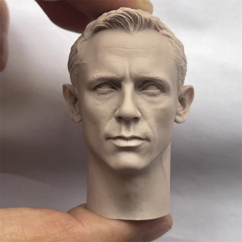 

1/6 Male Soldier Daniel Craig Unpainted Head Carving Sculpture Model Toy For 12'' Action Figure Body In Stock