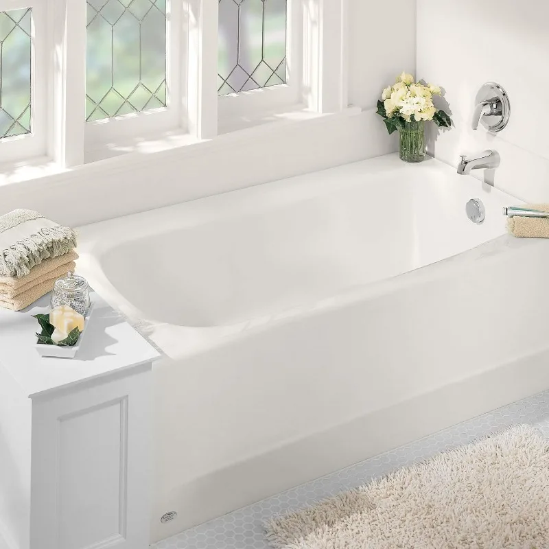 Cambridge Apron-Front Americast Soaking Bathtub Right Hand Drain 5 ft x 32 in White easy to clean and retains luster Durable