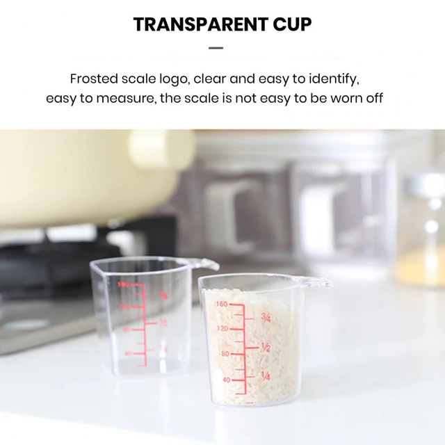 Small Measuring Cup with Milliliter Markings Measuring Cup Compact Kitchen  Precision Rice Measuring Cup with Handle for Cooking