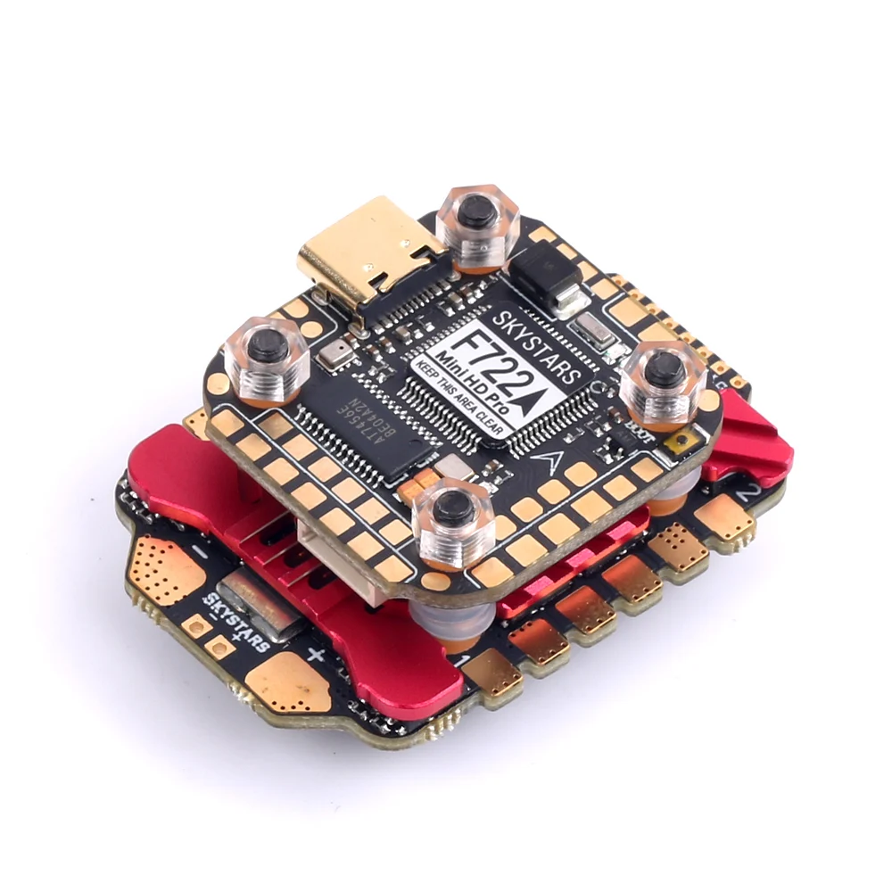 SKYSTARS F722FC MPU6000 및 AM32 55A 4IN1 ESC 미니 스택 3-6S Baro 내장 OSD 풀 컬러 LED 지원, DJI RC FPV 레이싱 드론
