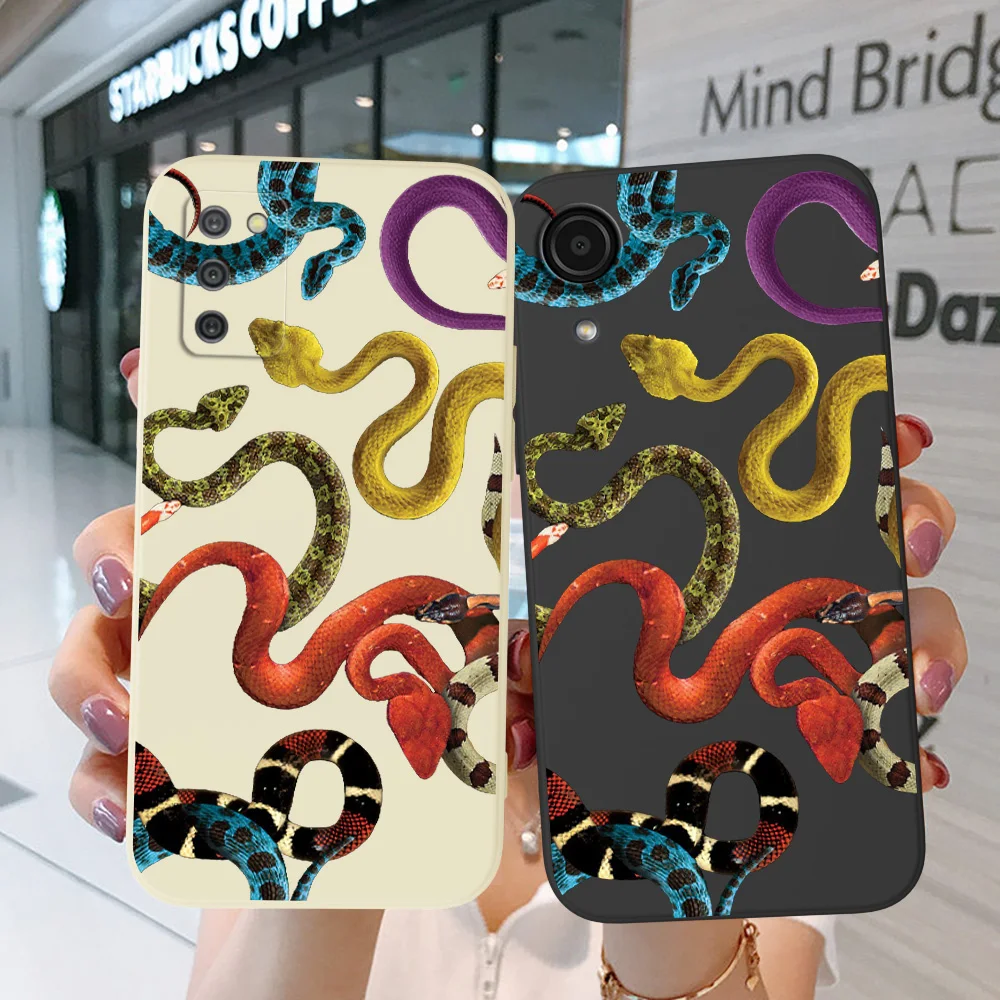 Custodia Per Samsung Galaxy J2 Core J2 J4 J6 J8 2018 Plus + Cover Per Telefono Soft Silicon Snake Fashion