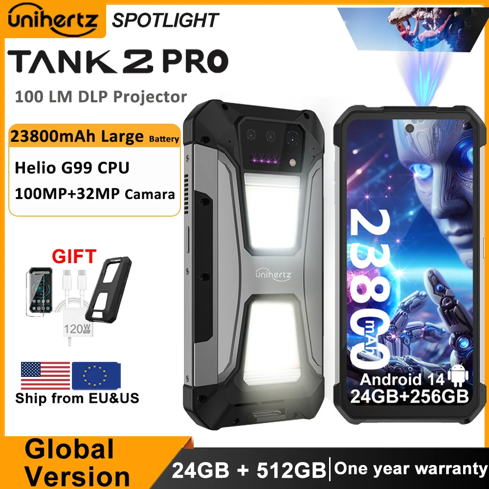 8849 Tank 2 プロジェクター付き Unihertz 8849 Tank 2 － なんとプロジェクターを搭載した