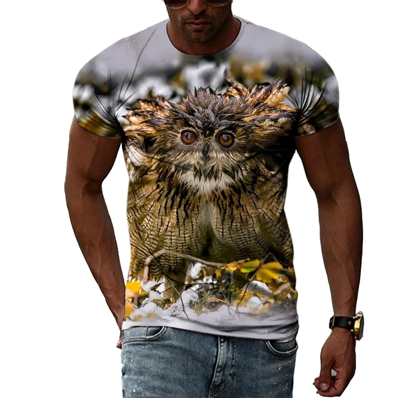 

Summer Fashion Men's Leisure Various Bird Print Pattern T-shirts Animal Hip Hop Fun Harajuku Street Fashion Round Neck Tees