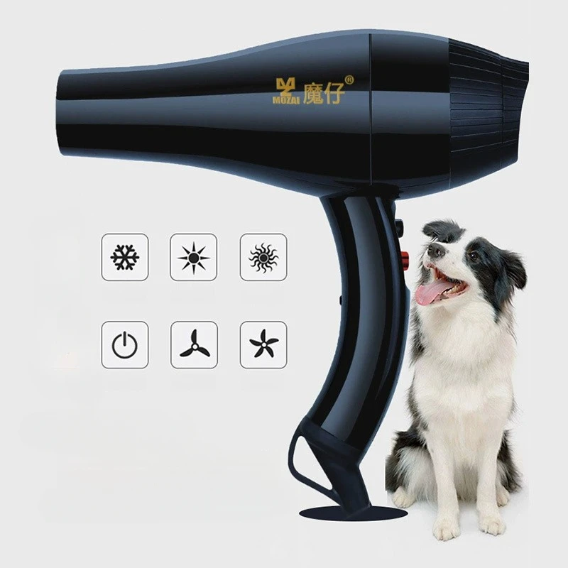 Pet Hair Dryer Neck Hanging Water Dryer Dog Cat Bass Hair Blowing Equipment Portable 2-meter Free Speed Regulation Product