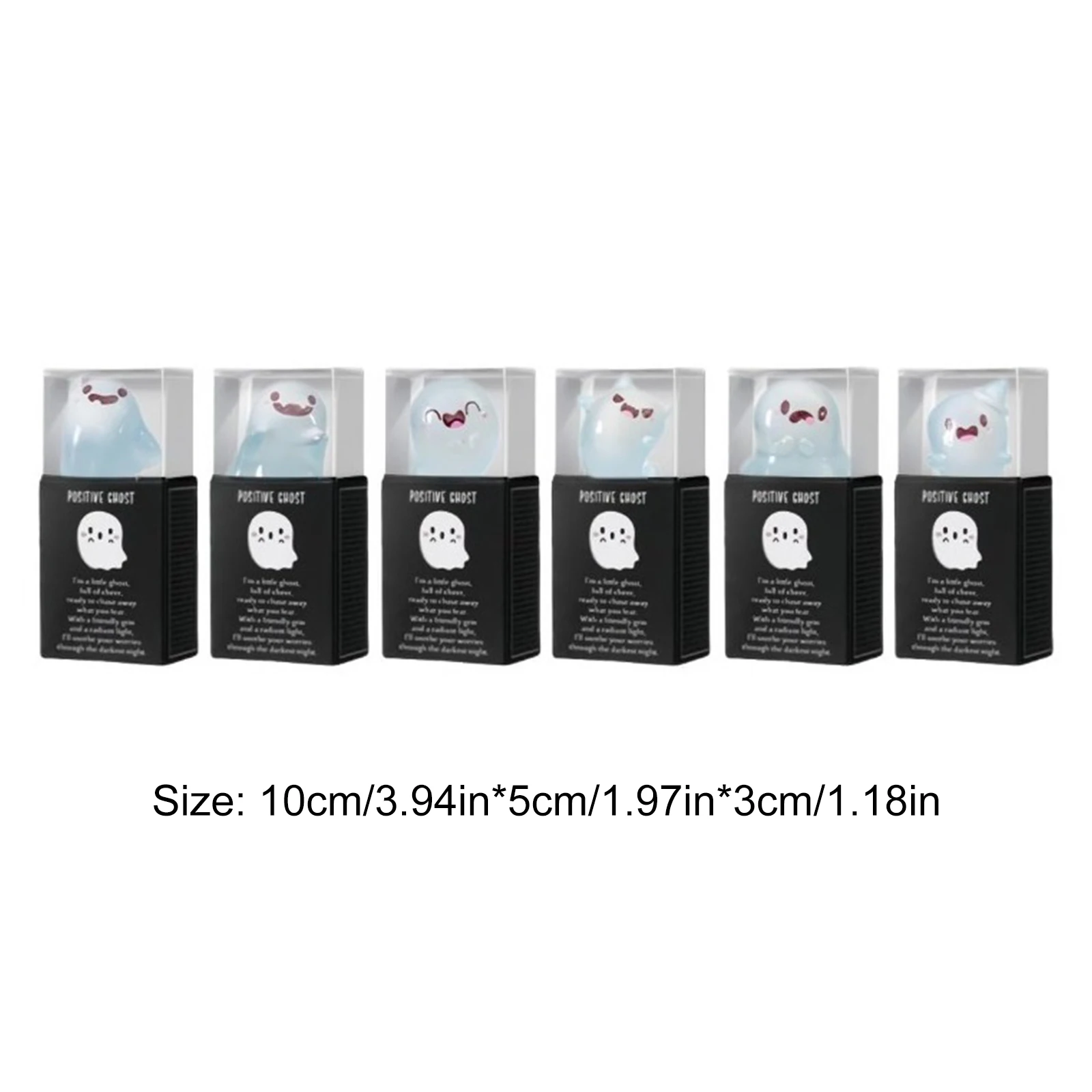 Glow in The Dark Mini Ghost Figures with Box Luminous Ghost Figurines Small Ghost Figurines Cute Halloween Party Favors