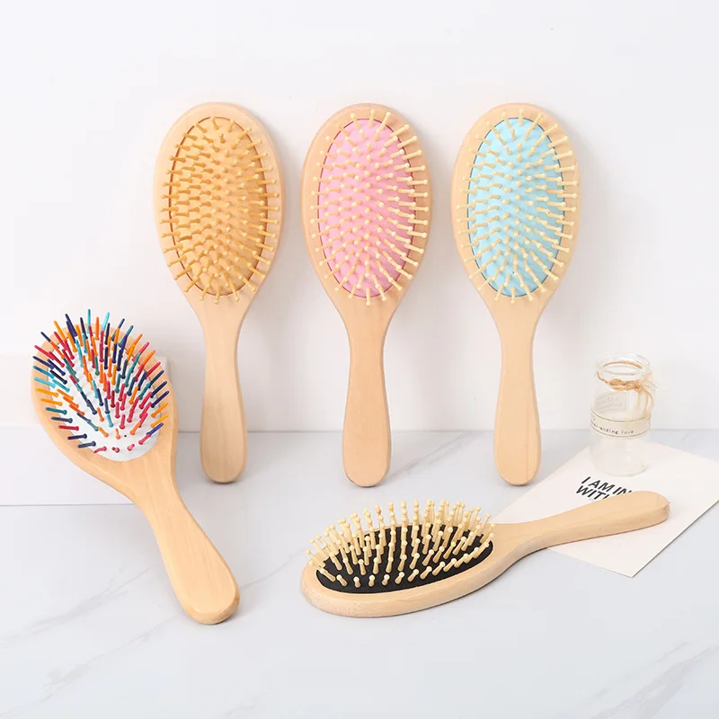 

Combs Lotus Comb Creative Color Oval Anti-static Air Bag Hair Combing Skin Meridian Massage Air Cushion Comb Hairdressing Tool