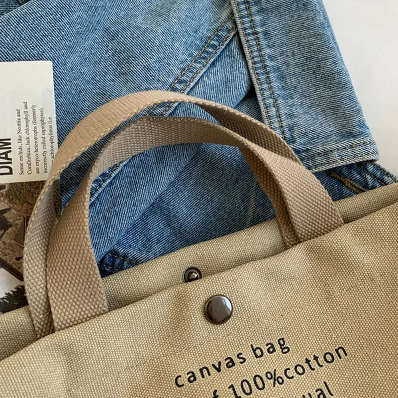High Quality Women Canvas Shoulder Bag 2023 Shopping Bags Students Book Bag Cotton Cloth Handbags Large Tote For Girls wallet