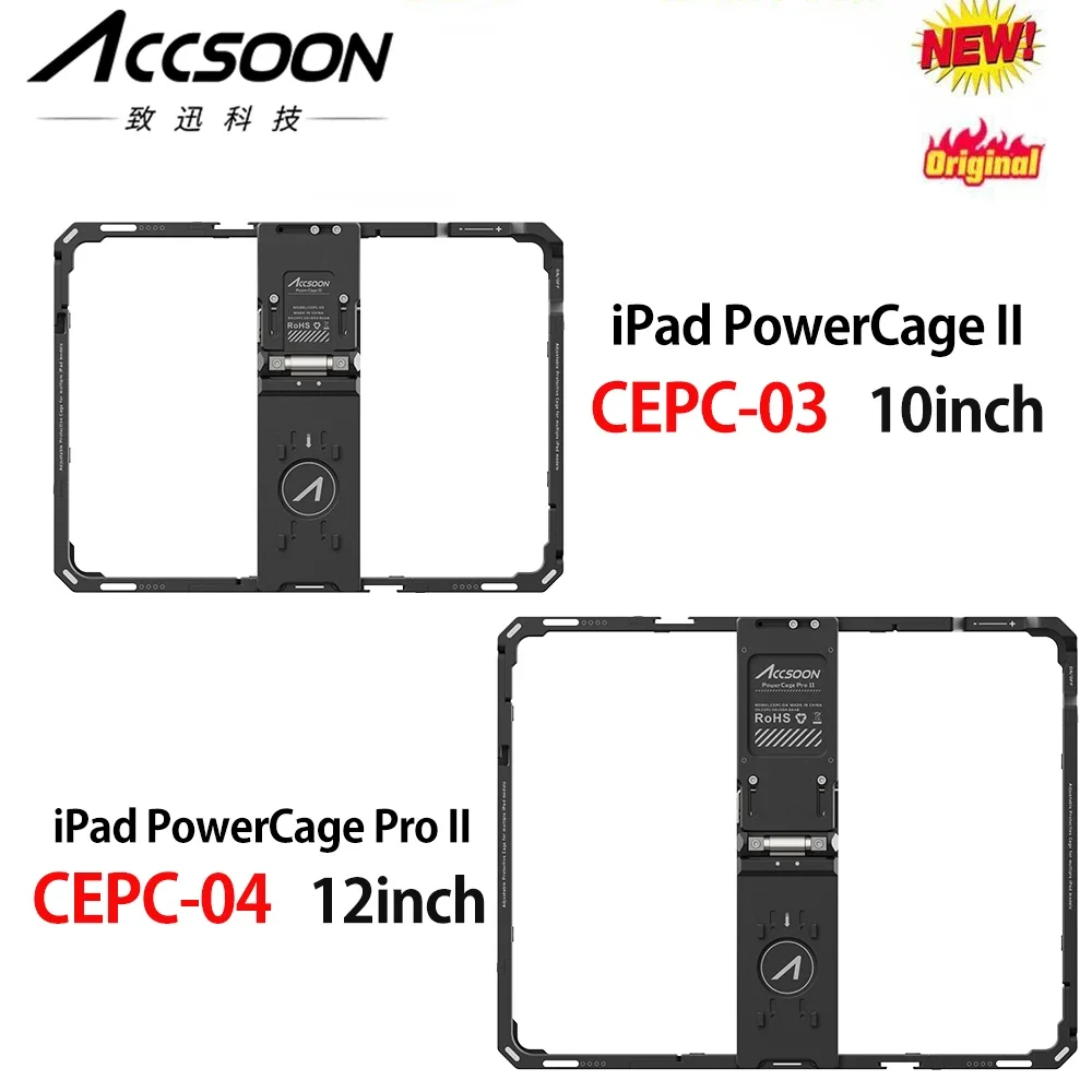 Jaula Accsoon IPad Powercage II Para IPad Y IPad Pro | Compatible Con Múltiples Modelos | Con Soporte Para Batería NP-F Y Montaje Universal