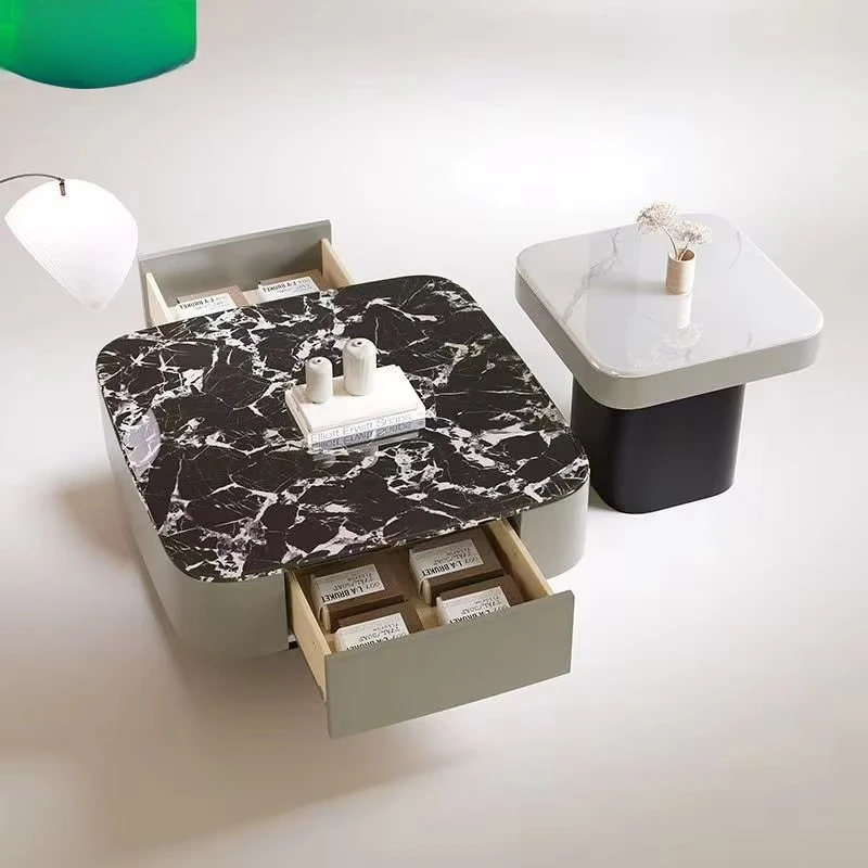 New Home Furniture Minimalistischer Ecktisch mit Schubladen