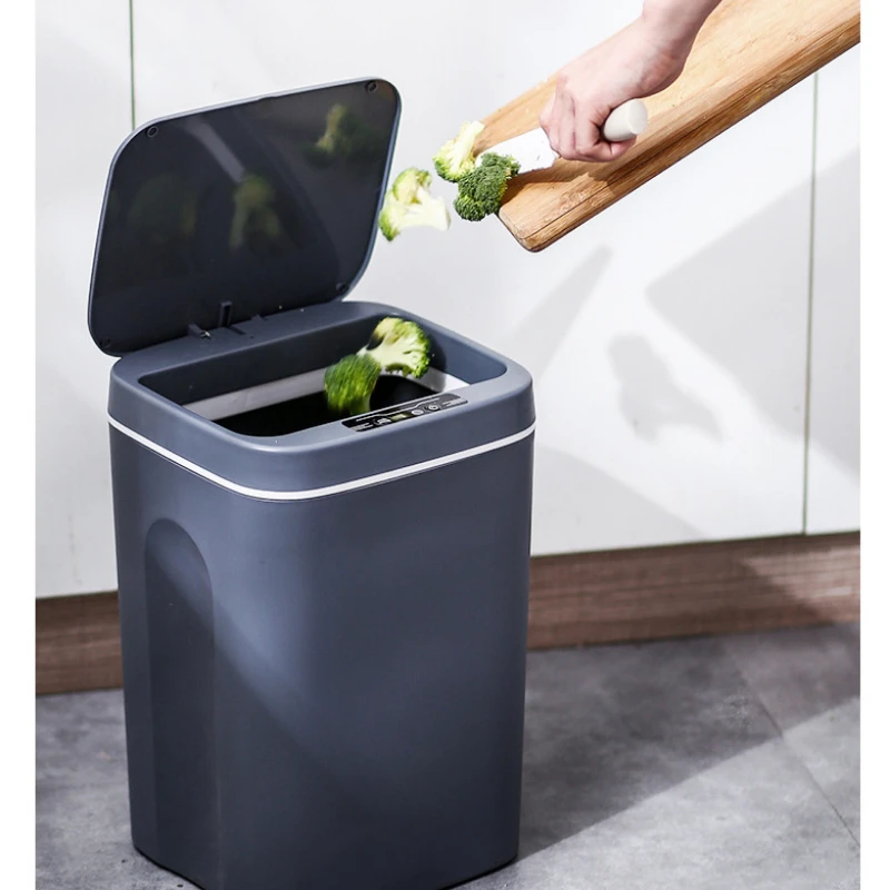 Cubo basura con Sensor automático, bote de basura eléctrico con para cocina, baño y 12/14/16L| | - AliExpress