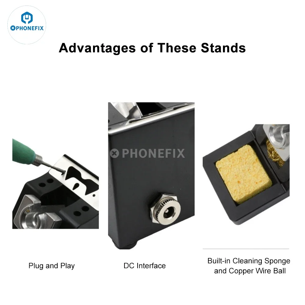 Soldering Iron Holder Metal Intelligent Welding Sleep Base for JBC Sugon Aifen Aixun Handle Holder Universal C210 C245 C115 soldering tools