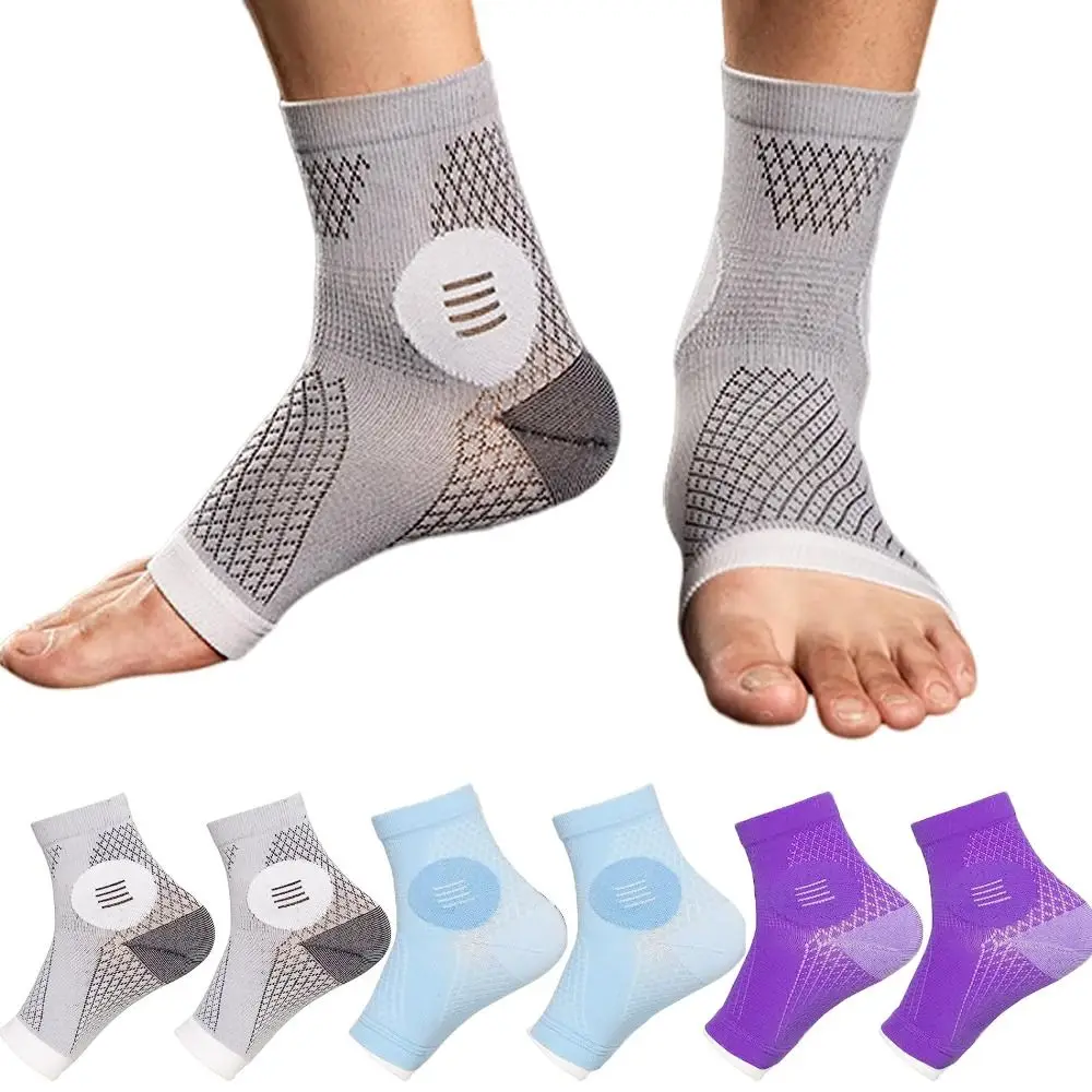 

Purple Color Neuropathy Socks Nylon Soothe Relief Compression Socks Upgraded Comprex Ankle Sleeves for Women Men Sports Running