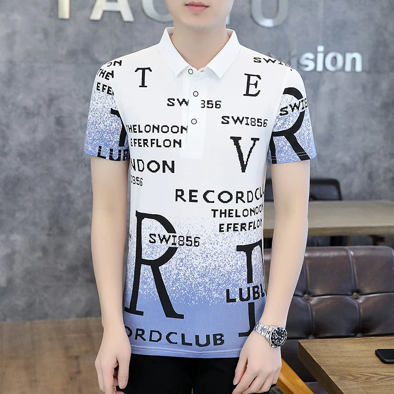 

2024 Summer New Men's Short Shirt Casual Fashion and Breathable Men Short Sleeve Cotton Polo Shirts Tops