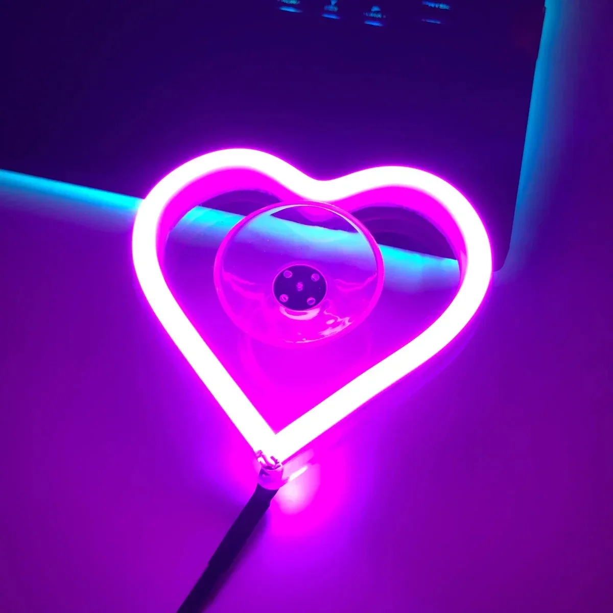 Car LED window lights interior decoration lights glowing heart atmosphere USB wiring car modification neon Car Decoration car accessories