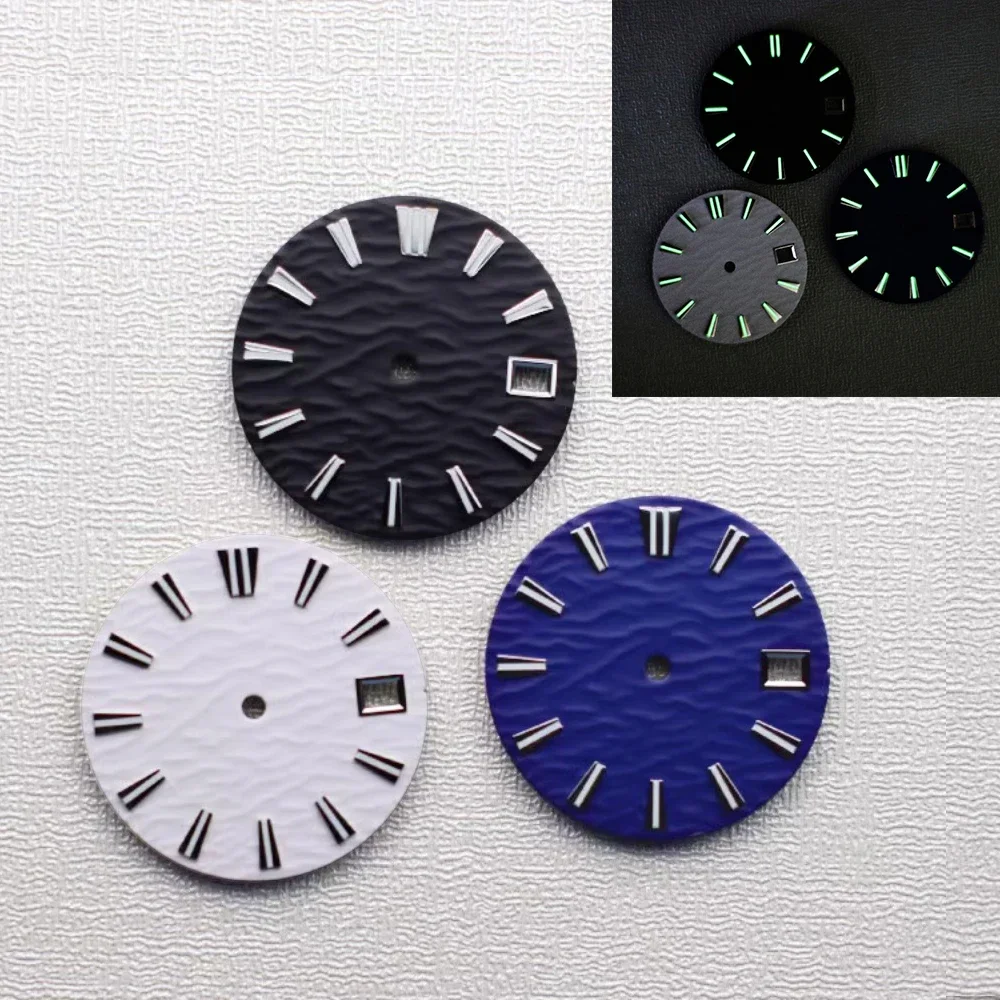 Quadrante Orologio 29mm Tandorio Per Movimento Seiko NH35 NH36 – Lume Verde, Corona 3H/3.8H/4.1H