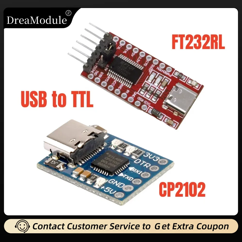 Ft232l Module Programming Microcontroller 3.3-V FT232RL FTDI USB To TTL Serial ...