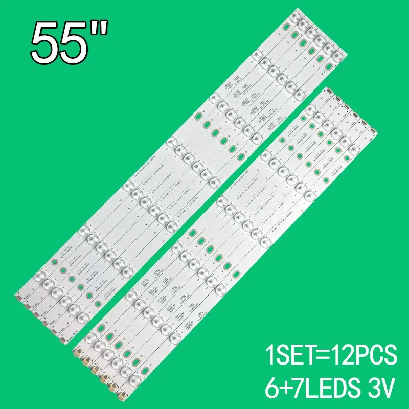 LED backlight strip For XJ55D13L XJ55D13R-ZC14F-03 PLED5529A-C RLD5515A-C LED55V6I LED55V3I 55CE1100 303XJ550033  55CE1