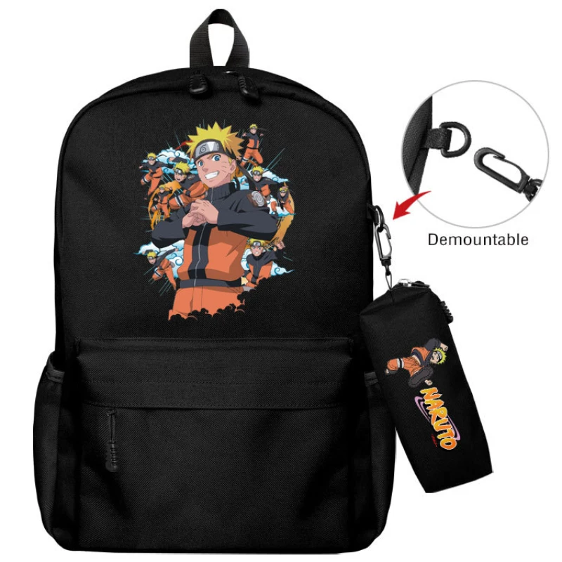 

Школьные ранцы Naruto для детей, портативные дорожные рюкзаки с аниме удзумаки Наруто, вместительные мешки для хранения, подарок на день рождения