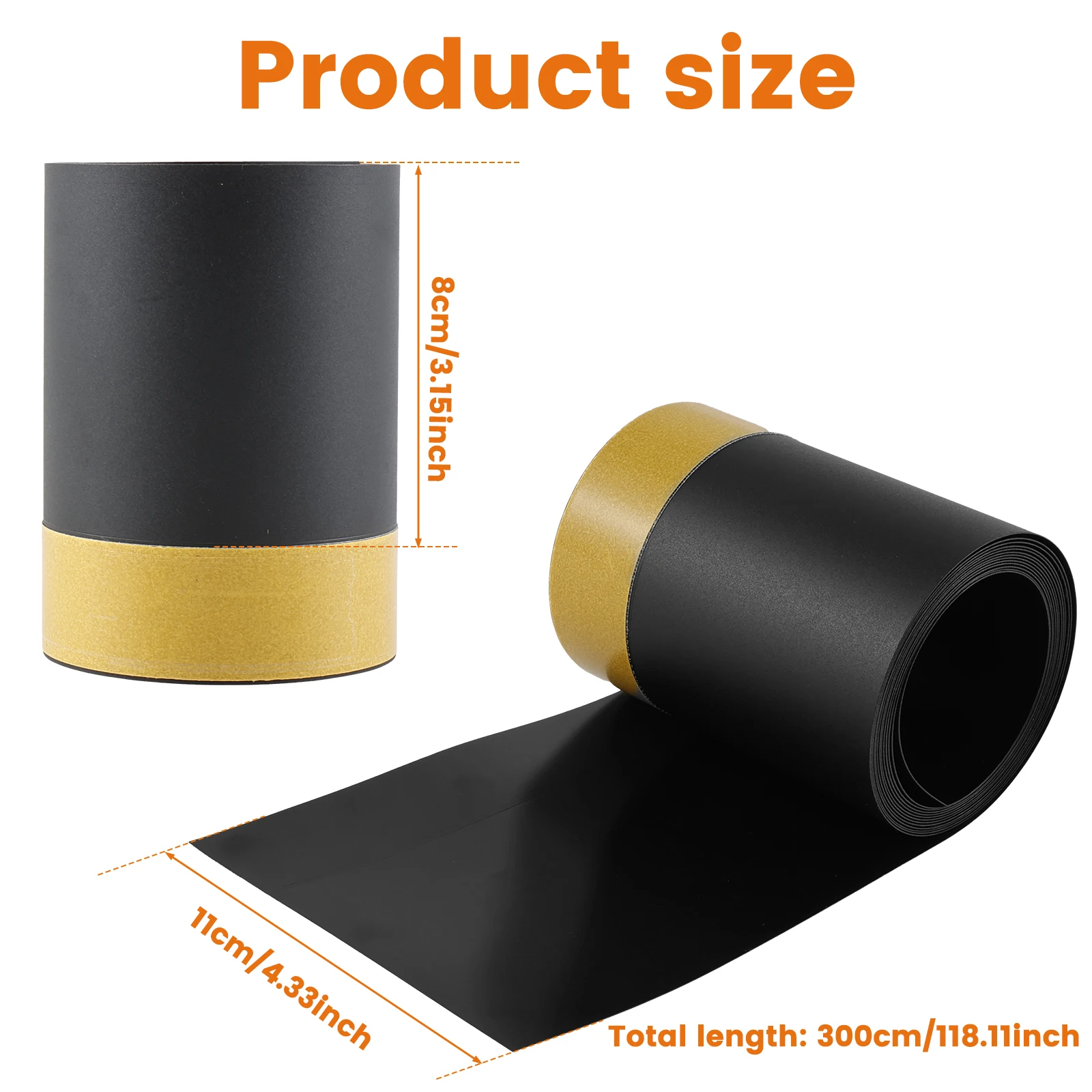 PVC Under Sofa Blocker Black Clear Cuttable Gap Bumper
