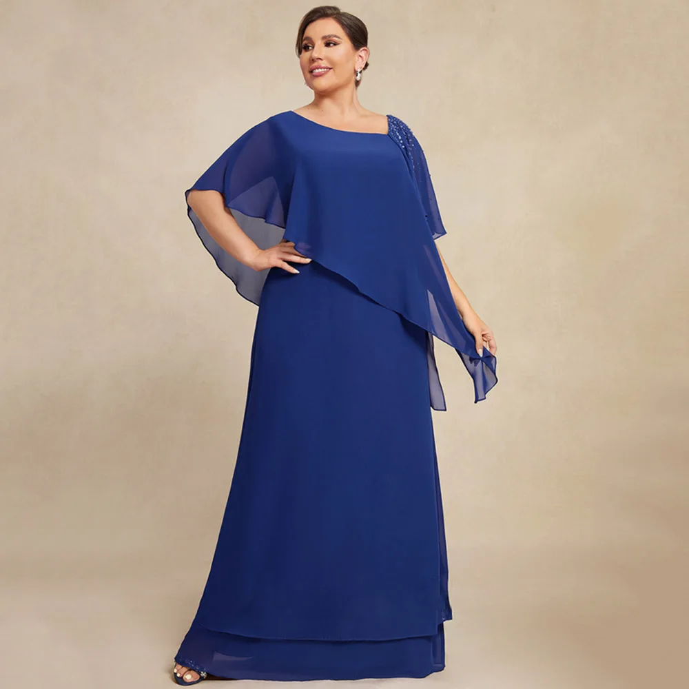 Graceful Half Sleeves Mother Dresses For Weddings Sheath Formal Gown Beading Zipper Back Vestidos De Ocasi&oacute;n Formales mother bride dresses