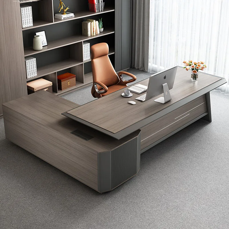 

Storage Modern Office Desks Workstation Computer Desktop Reception Office Table Drawers Scrivania Con Cassetti Luxury Furniture