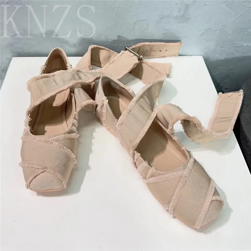 

Spring New Square Toe Concise Elegant Ballet Shoes Woman Silk Ankle Strap Solid Color Fashion Comfort Casual Flats Women 2024