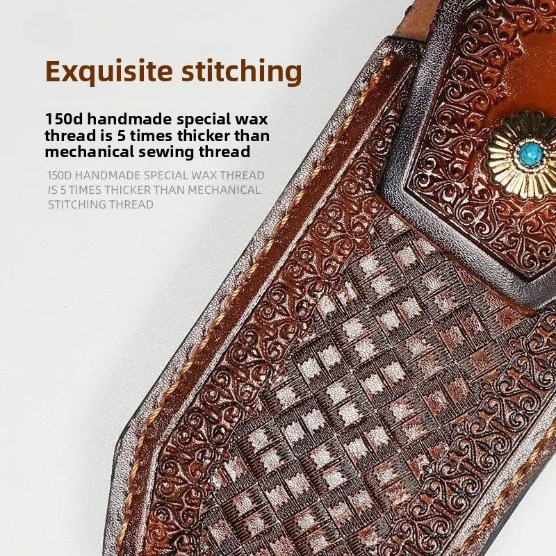 접이식 칼 커버, 포켓 나이프 가죽 커버, 가죽 보관 가방, 도구 보관 커버, 휴대용, 착용 가능한 벨트