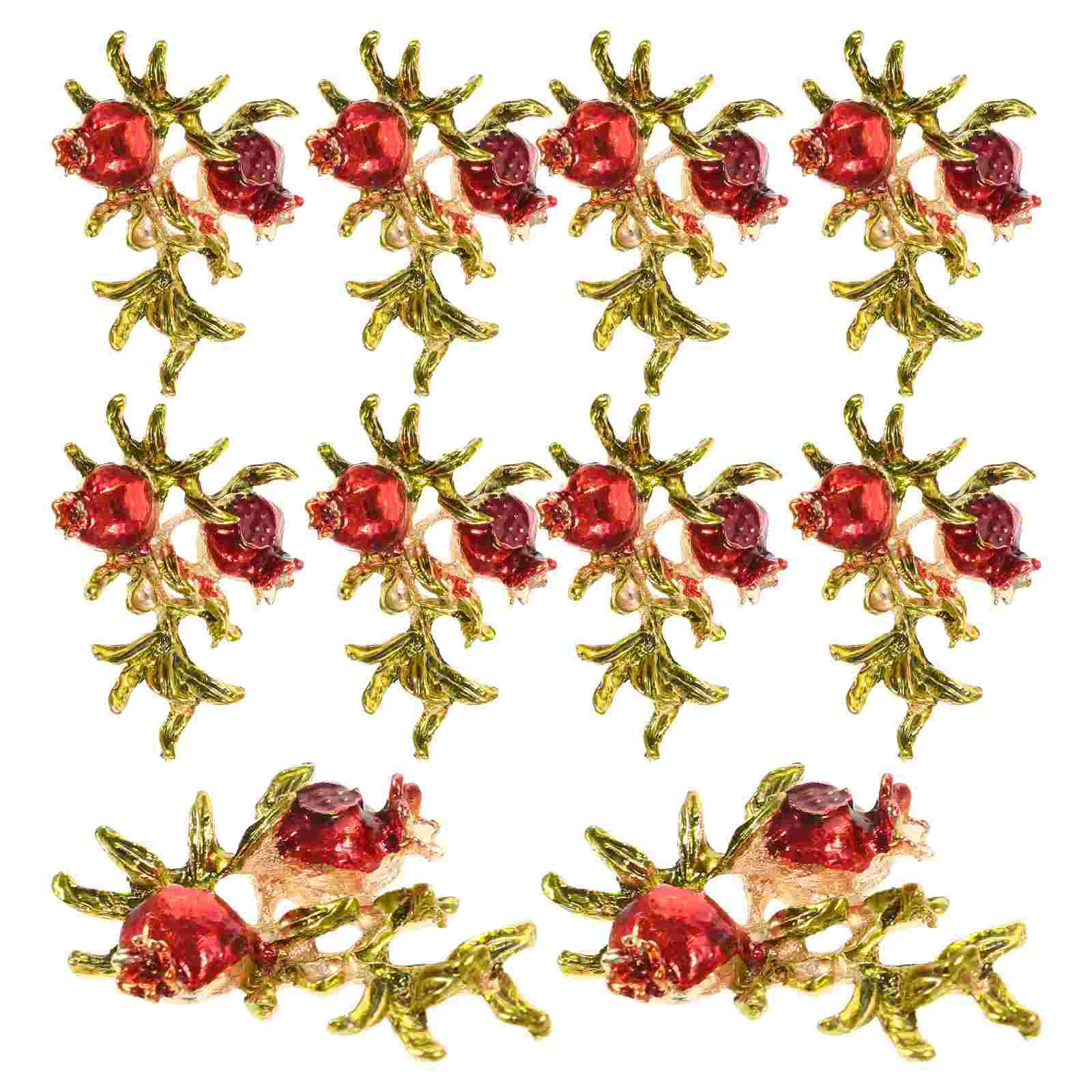 10 Pcs Cell Phone Accessories Headdress Making Accessory Hairpin Metal Brooch Charm Golden 4