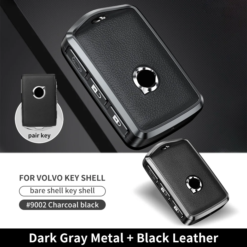 Metal Deri Araba Uzaktan Anahtar Kılıfı Kabuk Volvo XC60 XC40 XC90 S90 V60 S60 V90 2010-2022 Tutucu Koruyucu Fob Anahtarlık