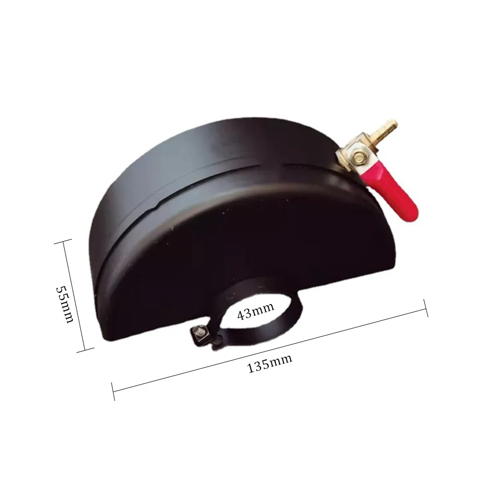 135*43mm Angle Grinder Protective Cover Safety Protector Dust Guard With Copper Control Valve For Slotting Grooving Machine
