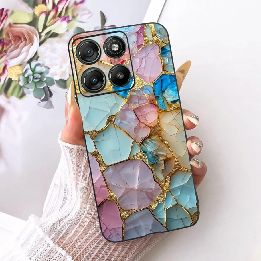 Floral Soft Silicone Bumper Case for Motorola Moto G Series