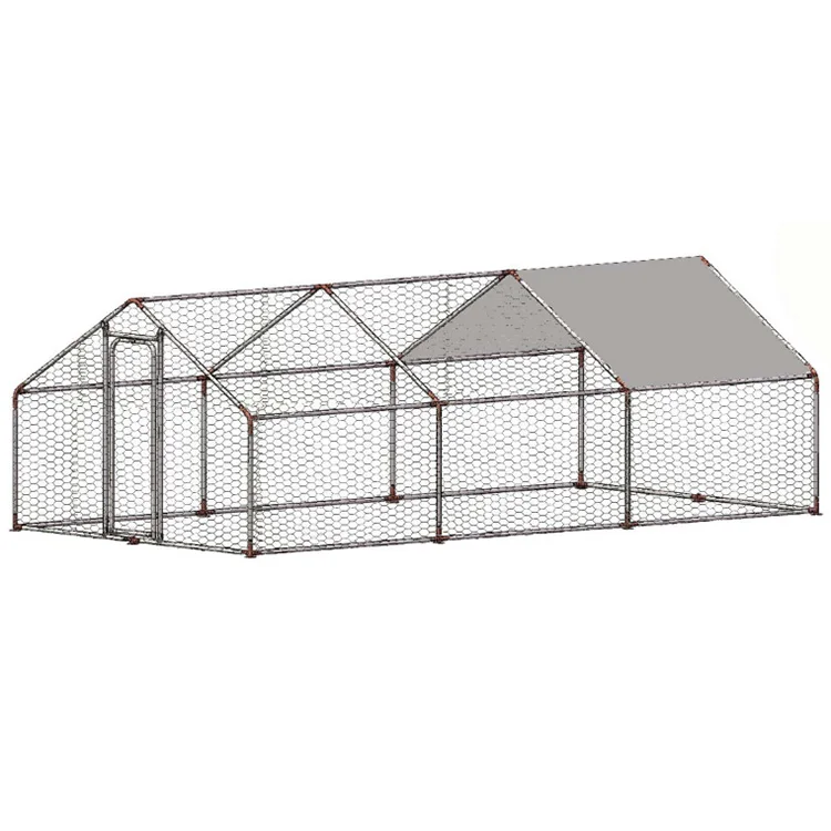 Dropshipping Usa-In-Stock 3*6M Metal Walk In Chicken Run Coops Grandi Gabbie Per Pollaio Economiche Per Pollo
