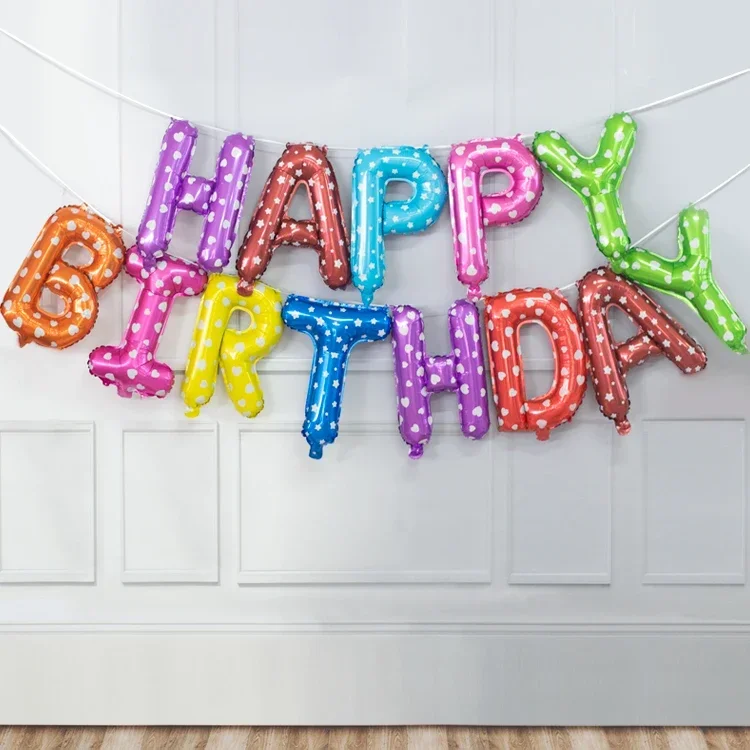 Geburtstagsdekoration Ballons Partyzubehör Alles Gute zum Jahrestag Babyparty Mädchen Junge Geschlechtsoffenbarung Kinder Blauer Folienballon – Detail 5