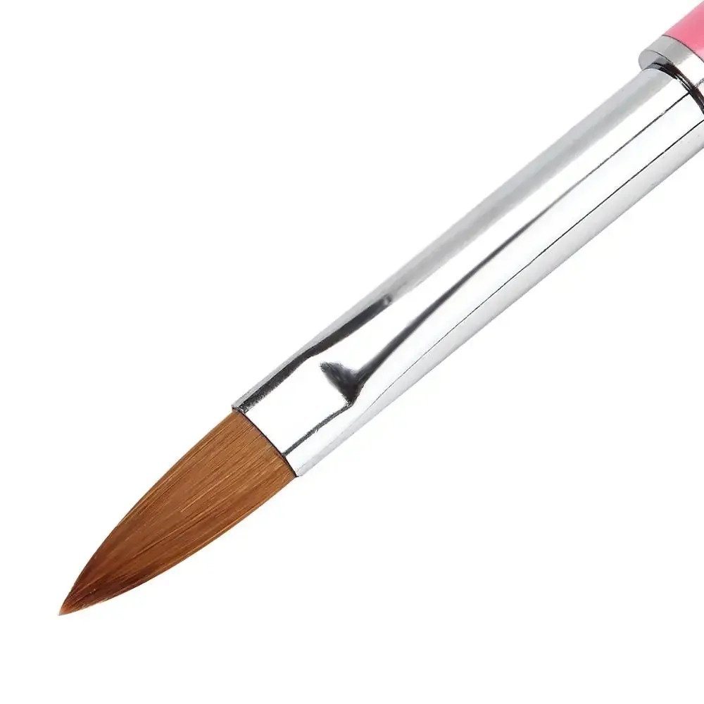 5 Sizes Nail Art UV Gel Carving Pen Nail Brush For Acrylic Liquid Powder Nail Beauty DIY Brushes Pink Rhinestones Rod 4