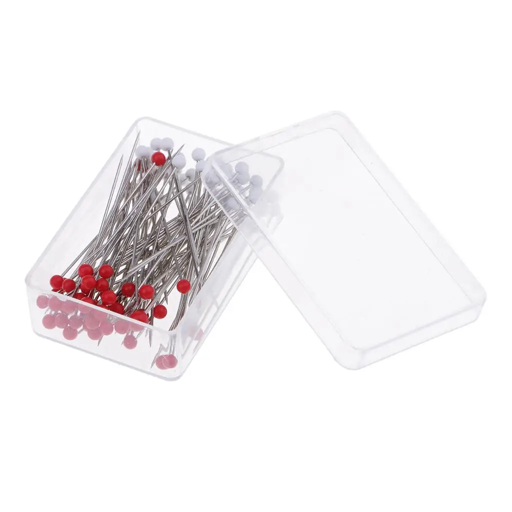 100 Pieces Glass Ball Head Sewing Pins Needles Embroidery Doll