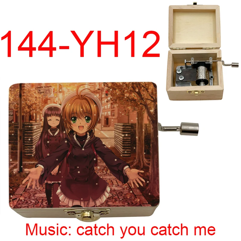 Anime Cardcaptor Sakura music CATCH YOU CATCH ME HAND Wood Music Box For Girls Daughter Toys New year Christmas gift